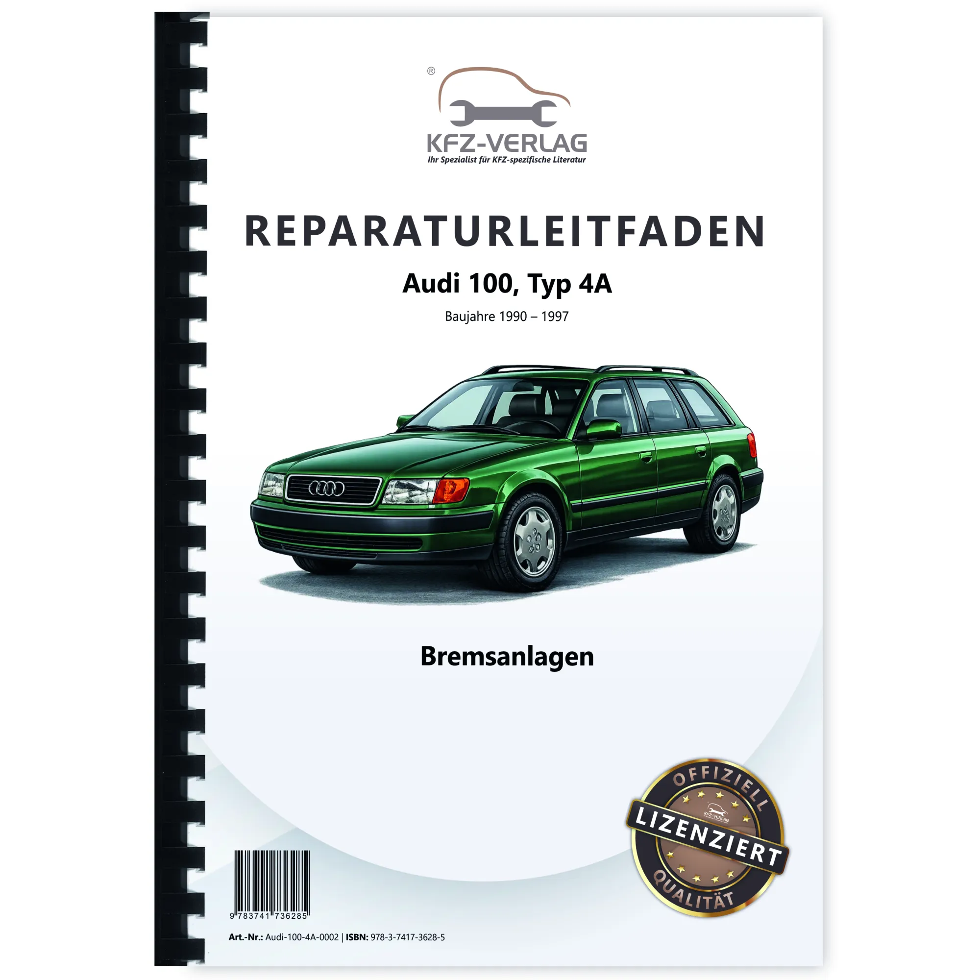 Audi 100 Typ 4A 1990-1997 Bremsanlagen Bremsen System Reparaturanleitung