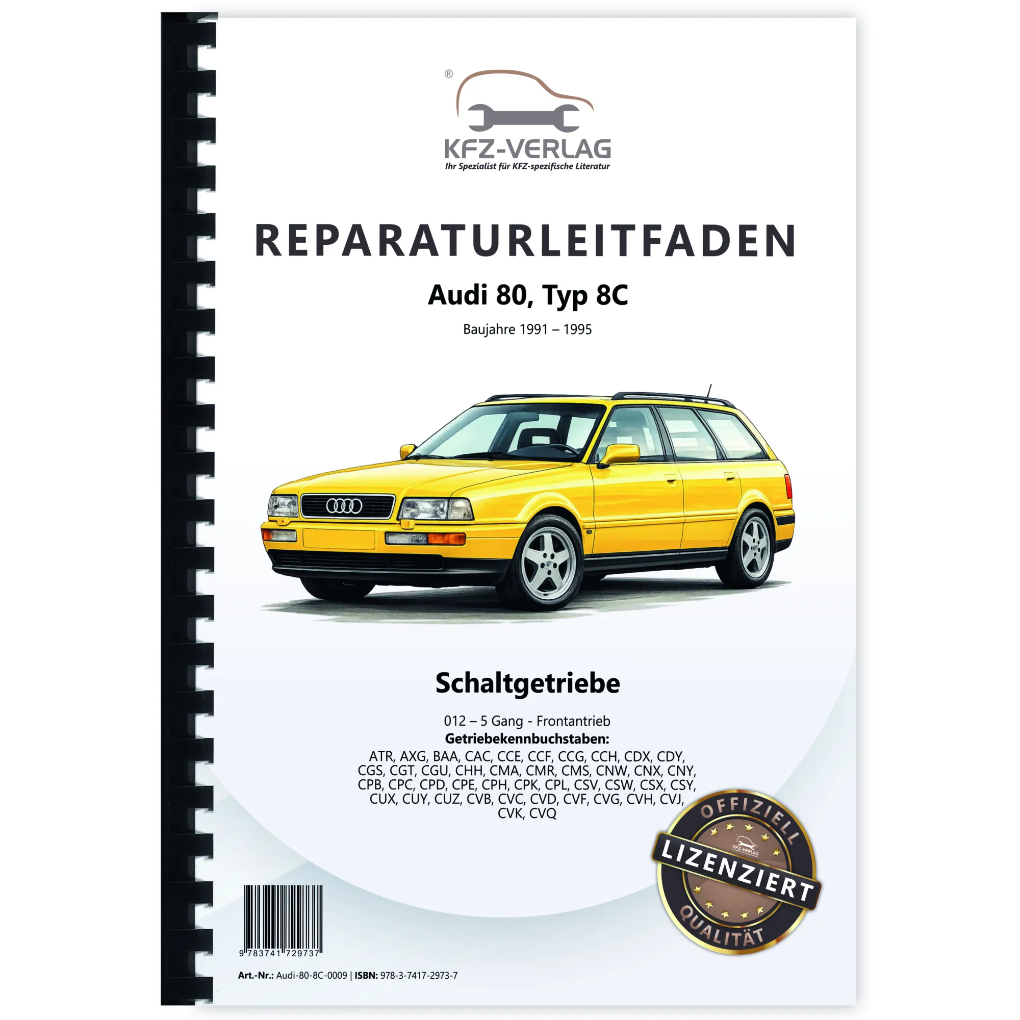 Audi 80 Typ 8C 1991-1995 5 Gang Schaltgetriebe 012 Kupplung Reparaturanleitung