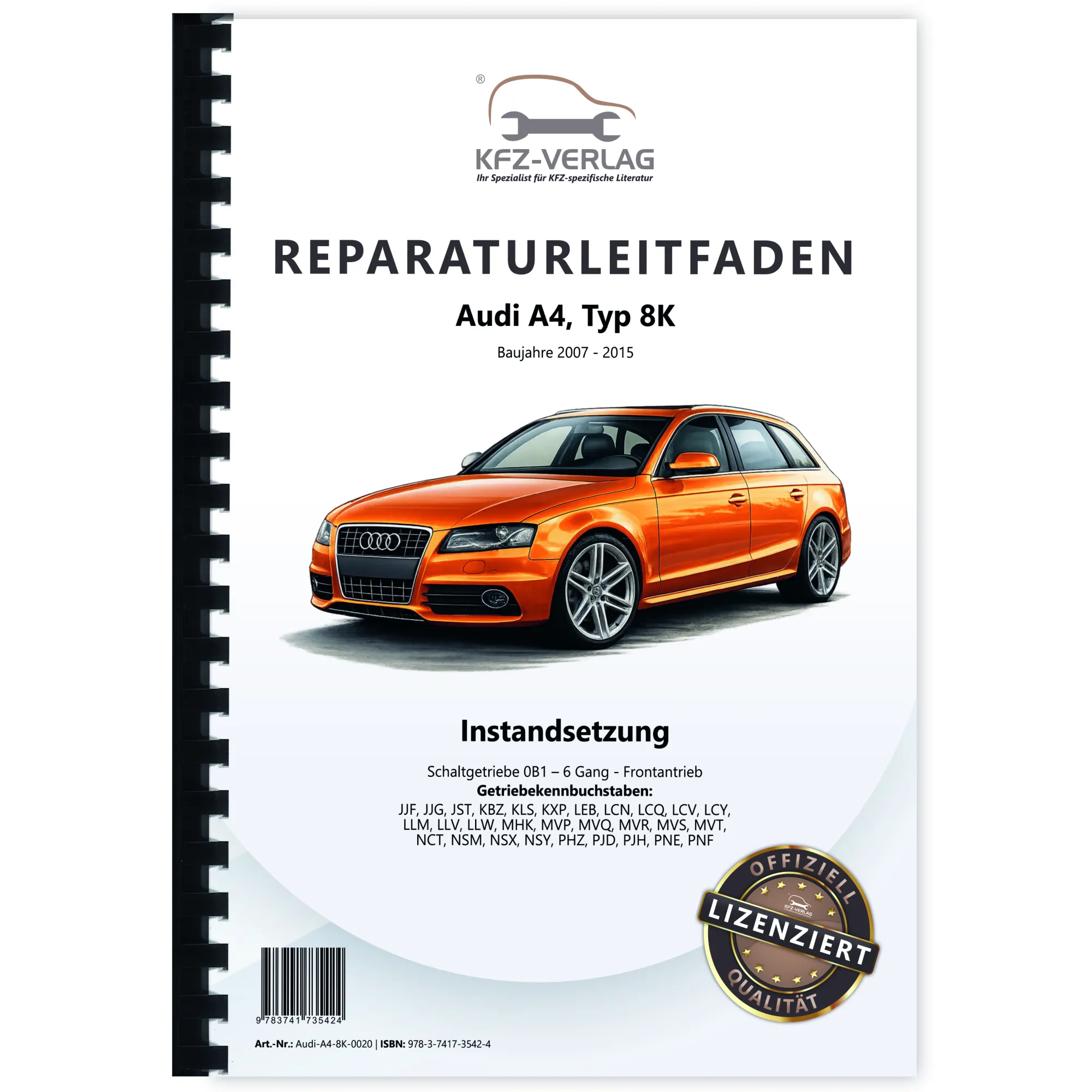 Audi A4 8K (07-15) Instandsetzung 6 Gang Schaltgetriebe 0B1 Reparaturanleitung