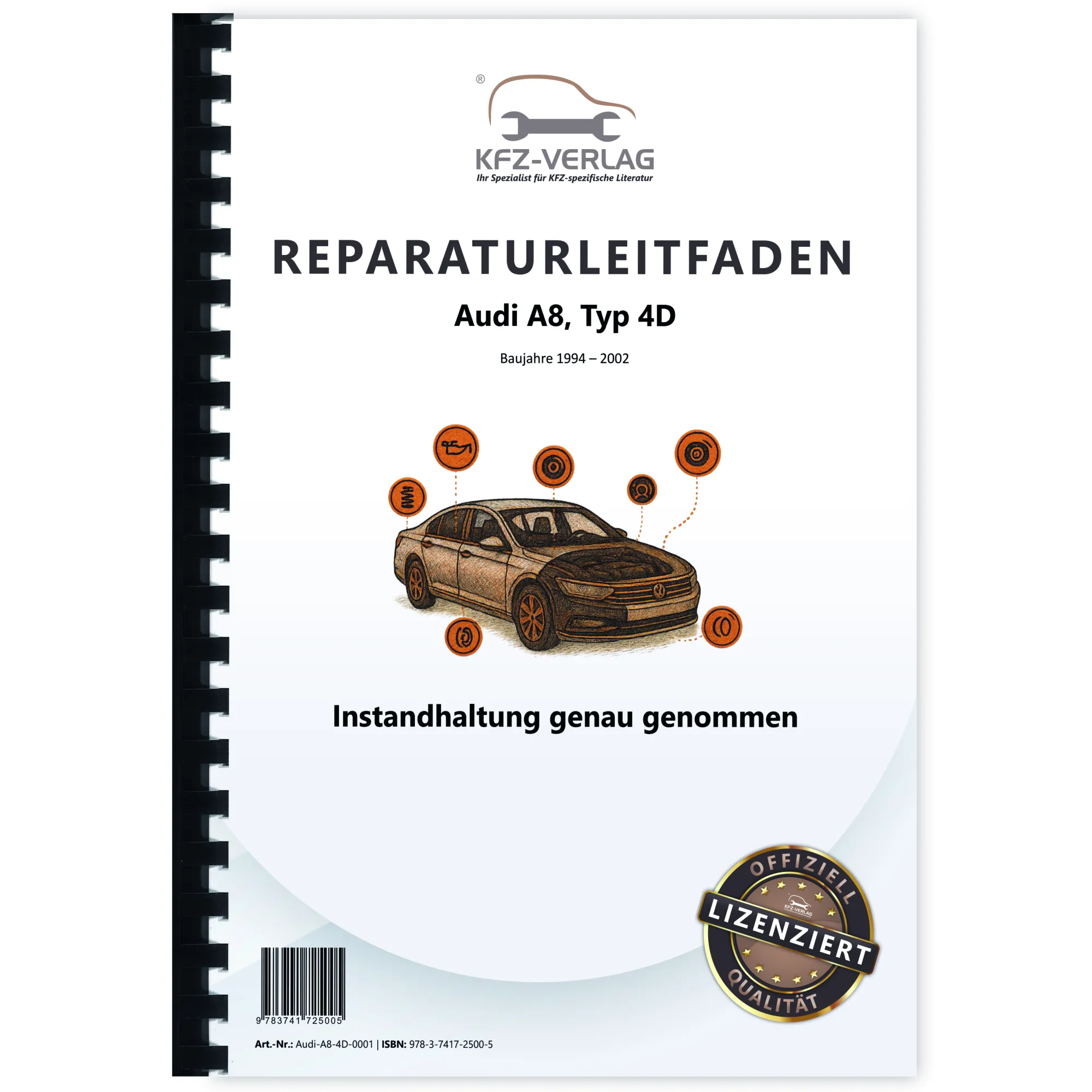 Audi A8 Typ 4D 1994-2002 Instandhaltung Inspektion Wartung Reparaturanleitung Audi A8 Typ 4D 1994-2002 Instandhaltung Inspektion Wartung Reparaturanleitung