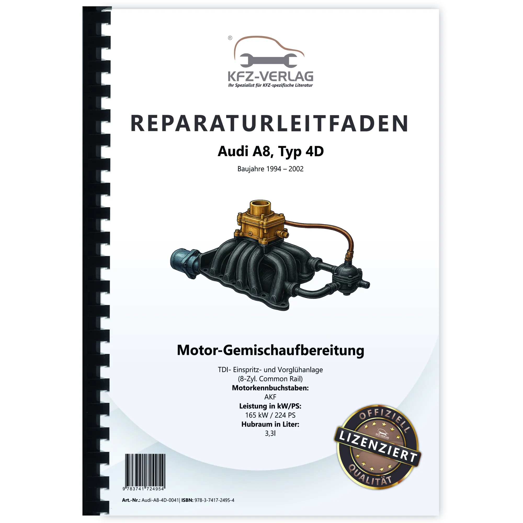 Audi A8 4D 1994-2002 Diesel Einspritz- Vorglühanlage 224 PS Reparaturanleitung Audi A8 4D 1994-2002 Diesel Einspritz- Vorglühanlage 224 PS Reparaturanleitung