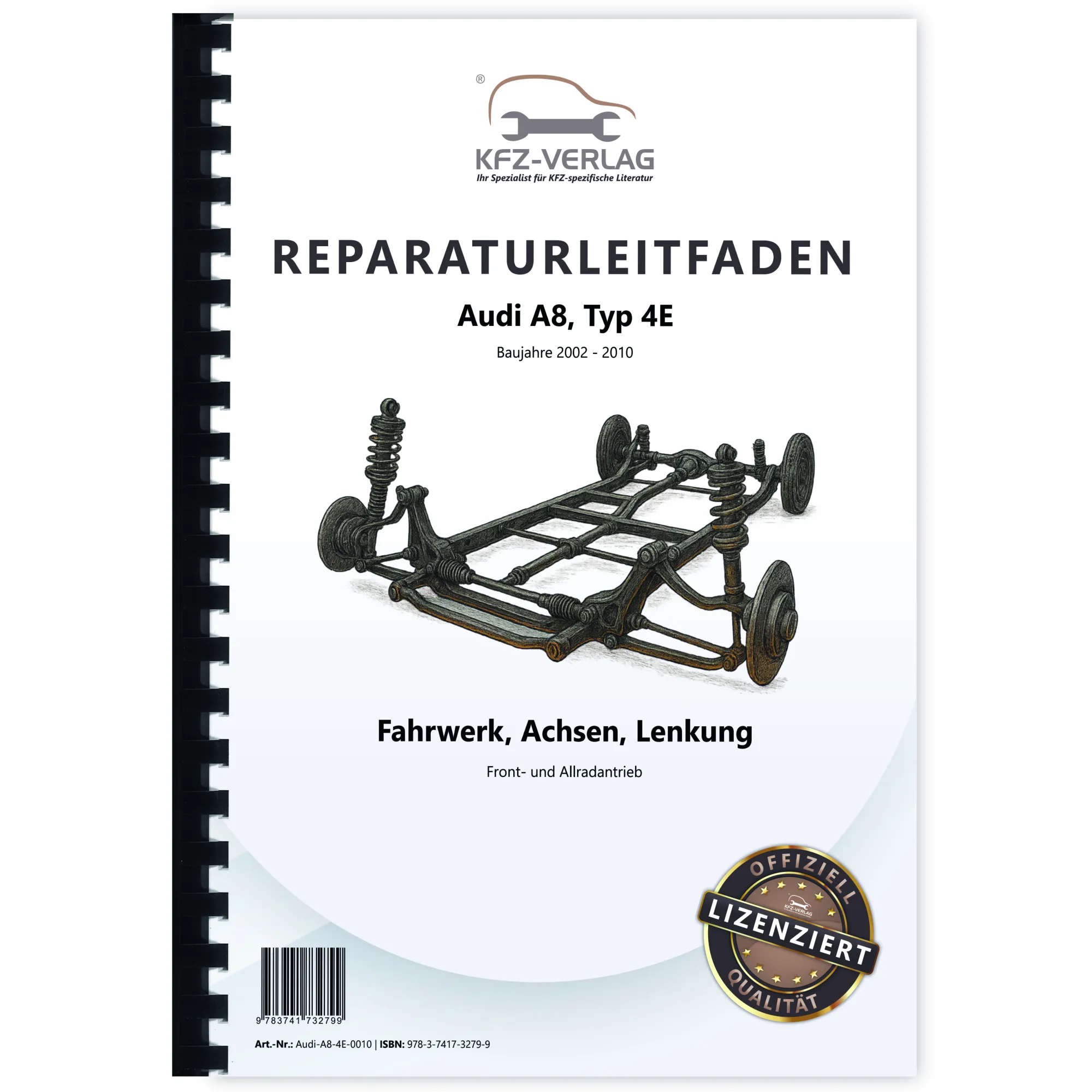 Audi A8 Typ 4E 2002-2010 Fahrwerk Achsen Lenkung FWD 4WD Reparaturanleitung Audi A8 Typ 4E 2002-2010 Fahrwerk Achsen Lenkung FWD 4WD Reparaturanleitung