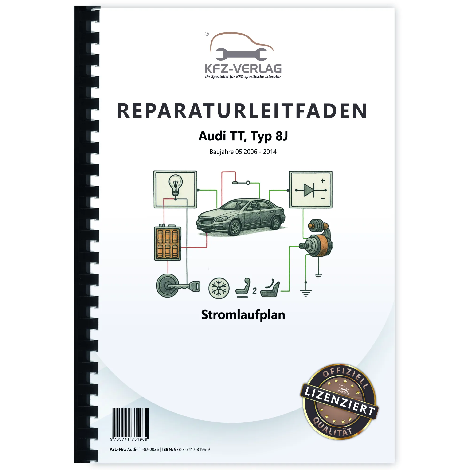 Audi TT Typ 8J 2006-2014 Schaltplan Stromlaufplan Verkabelung Elektrik Pläne