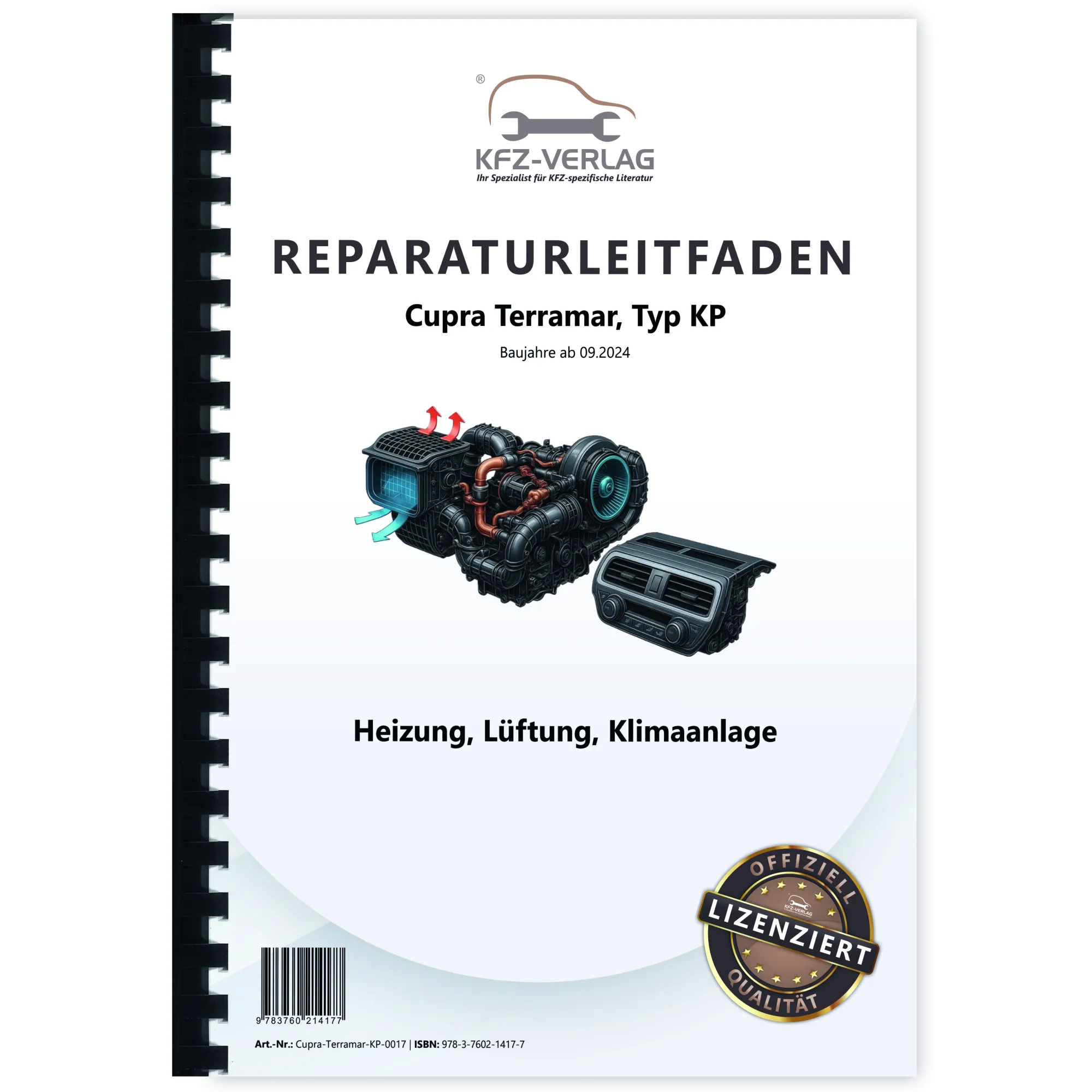 Cupra Terramar Typ KP ab 2024 Heizung Lüftung Klimaanlage Reparaturanleitung