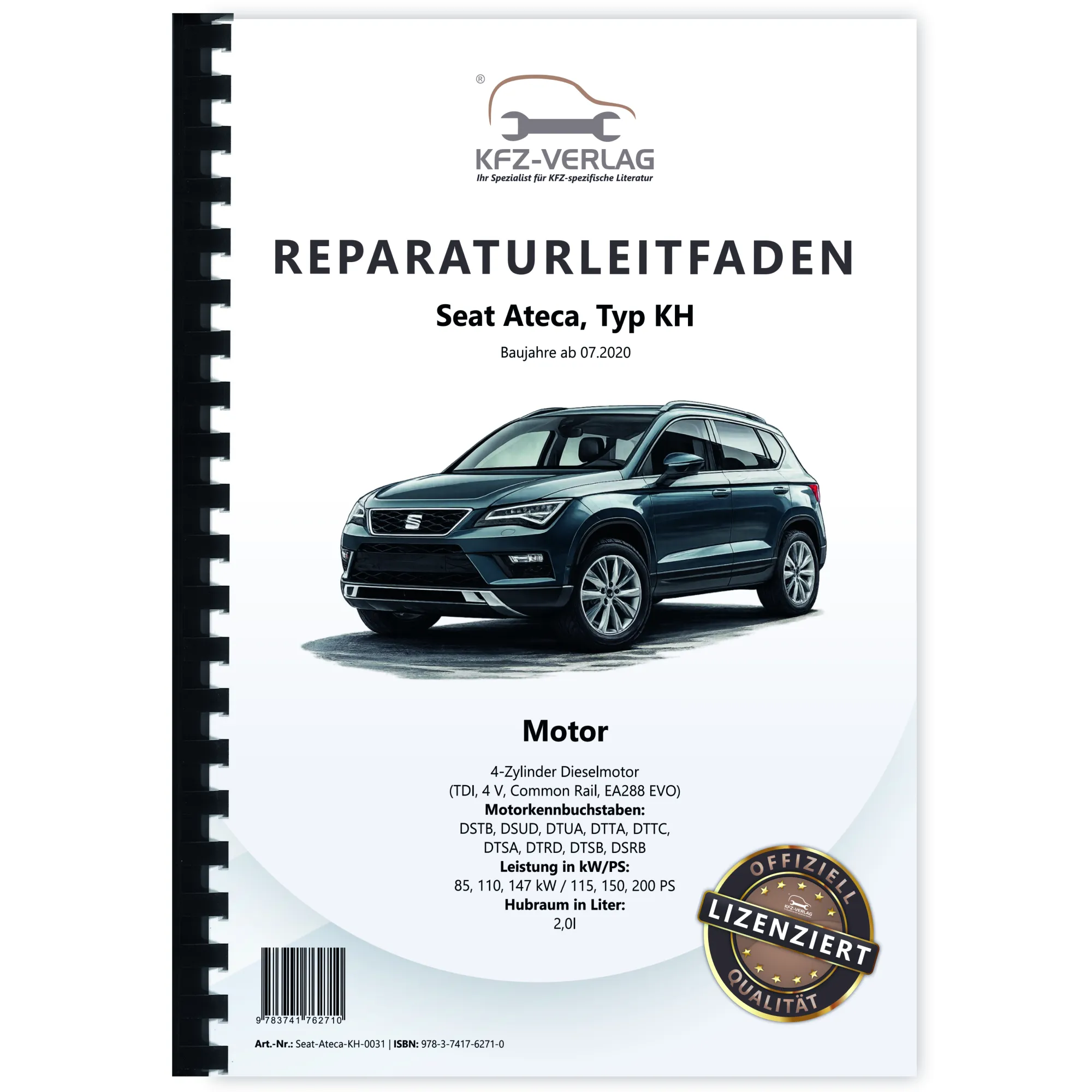 Seat Ateca KH ab 2020 4-Zyl. Dieselmotor TDI 2,0l 115-200 PS Reparaturanleitung
