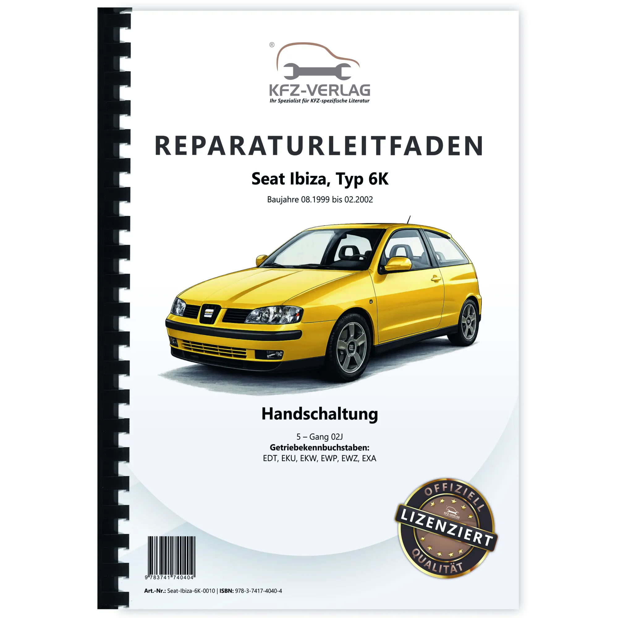 Seat Ibiza 6K 1999-2002 5 Gang Schaltgetriebe 02J Kupplung Reparaturanleitung
