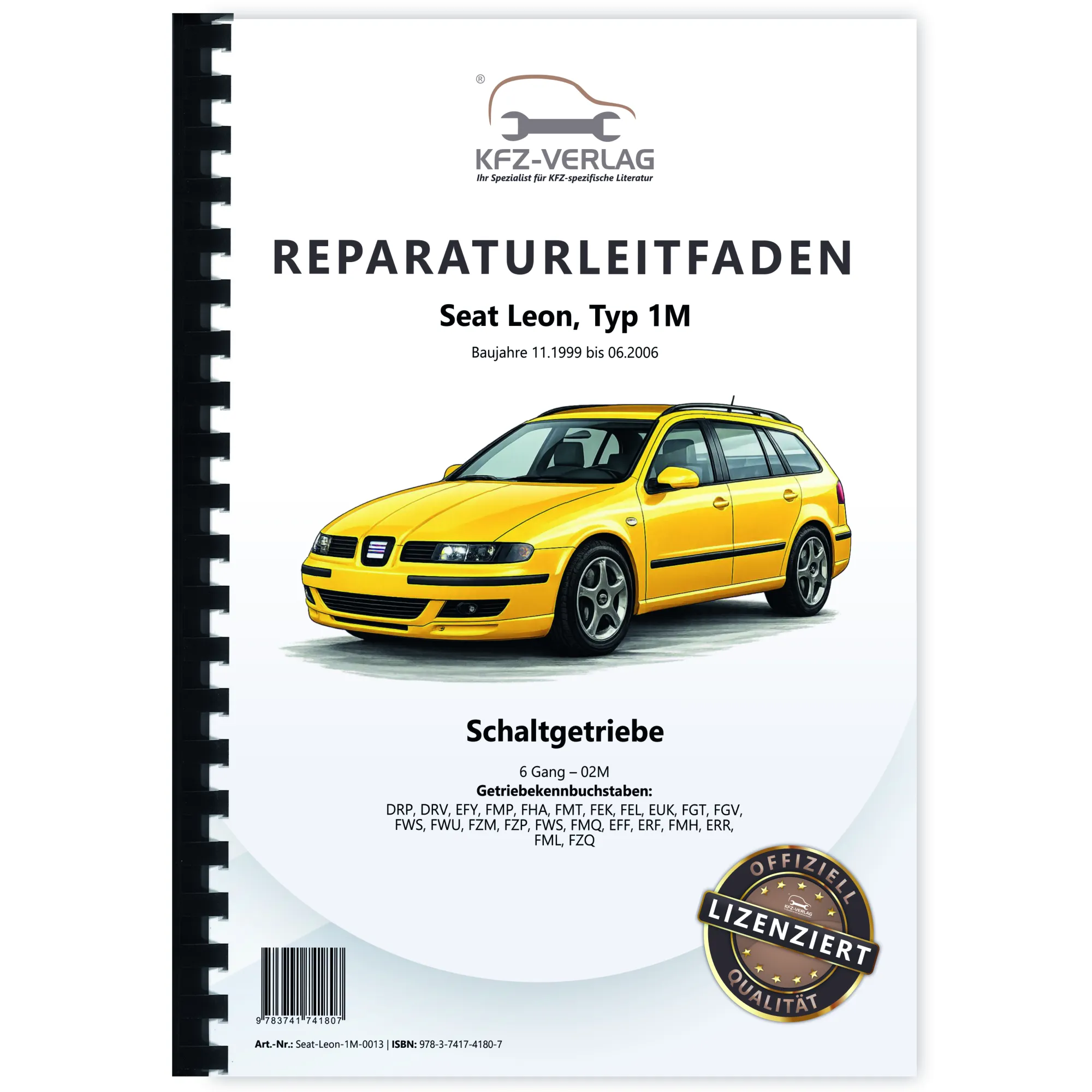 Seat Leon Typ 1M 1999-2006 6 Gang Schaltgetriebe 02M AWD 4WD Reparaturanleitung