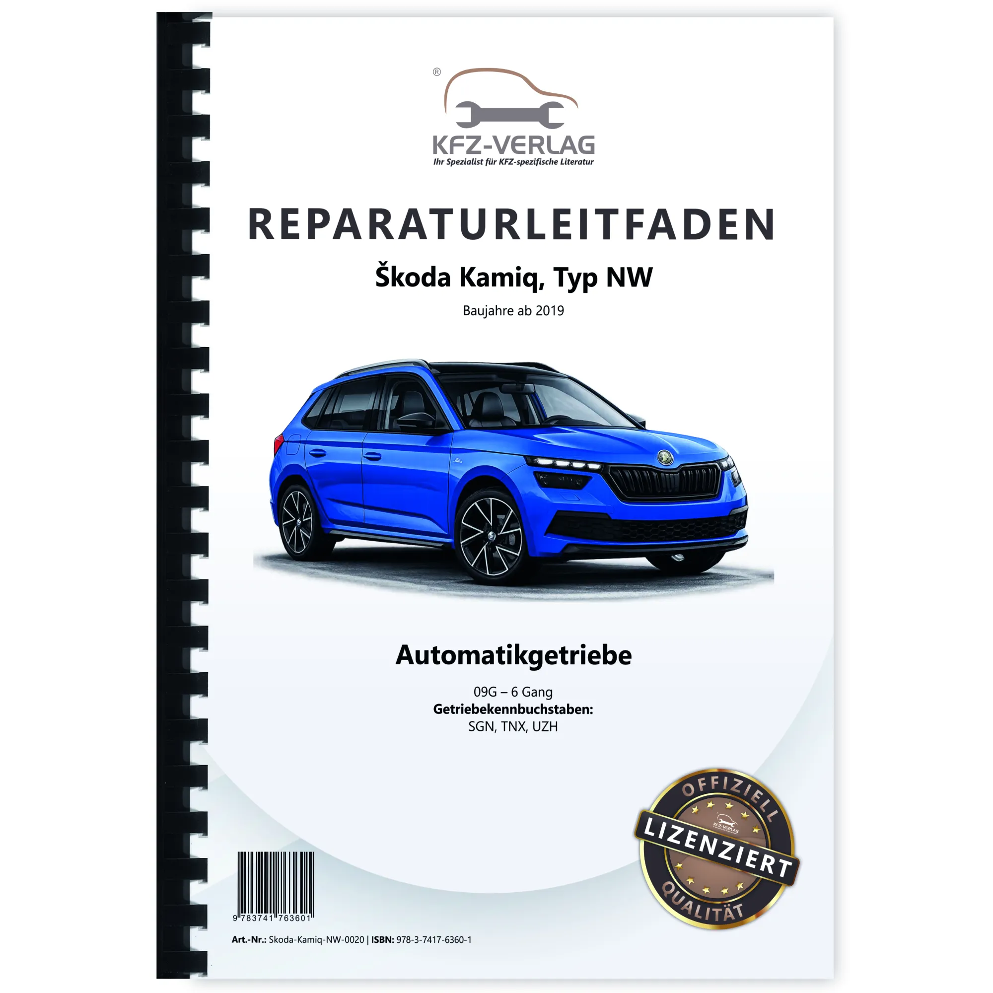 SKODA Kamiq Typ NW ab 2019 6 Gang Automatikgetriebe 09G Reparaturanleitung