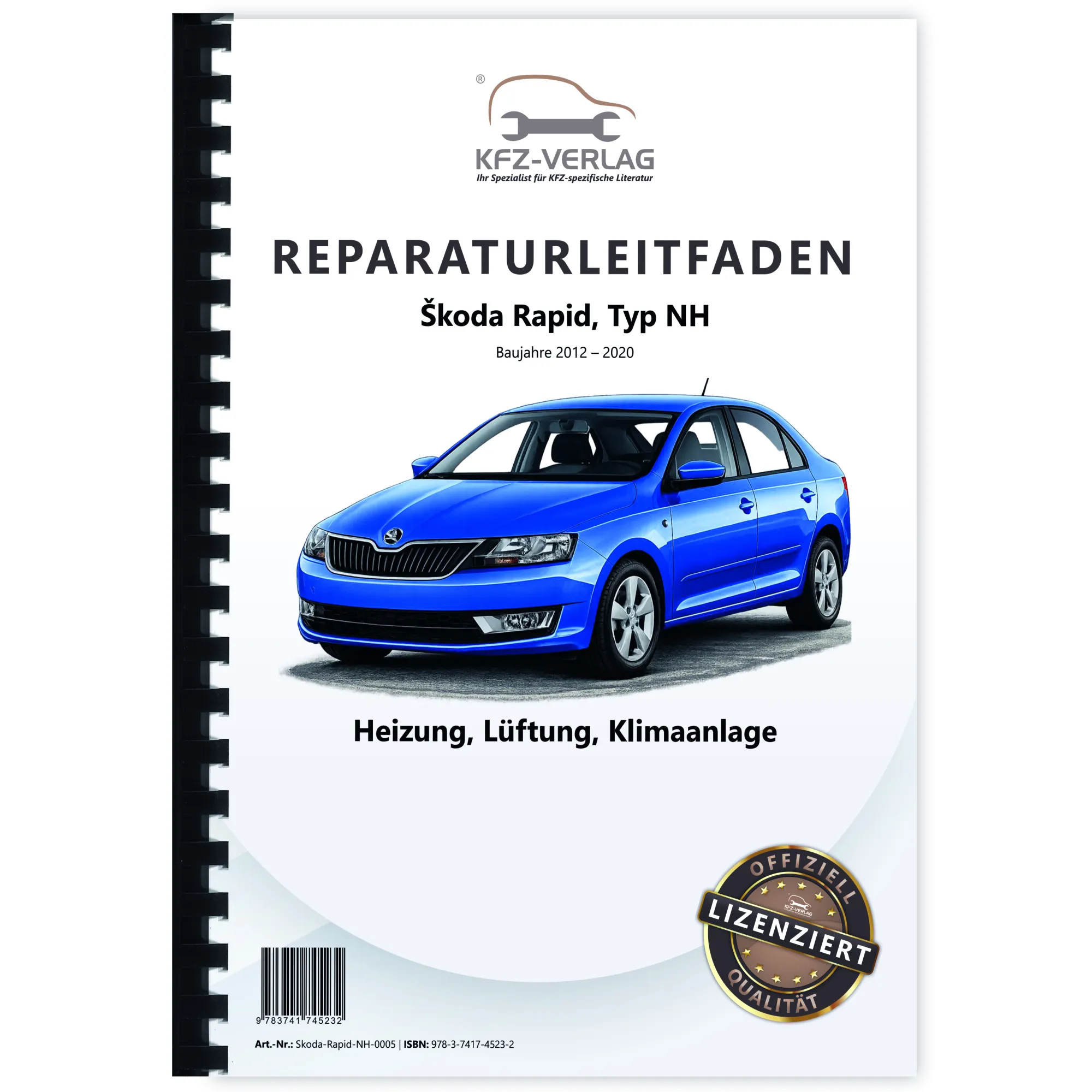 SKODA Rapid Typ NH 2012-2020 Heizung Belüftung Klimaanlage Reparaturanleitung