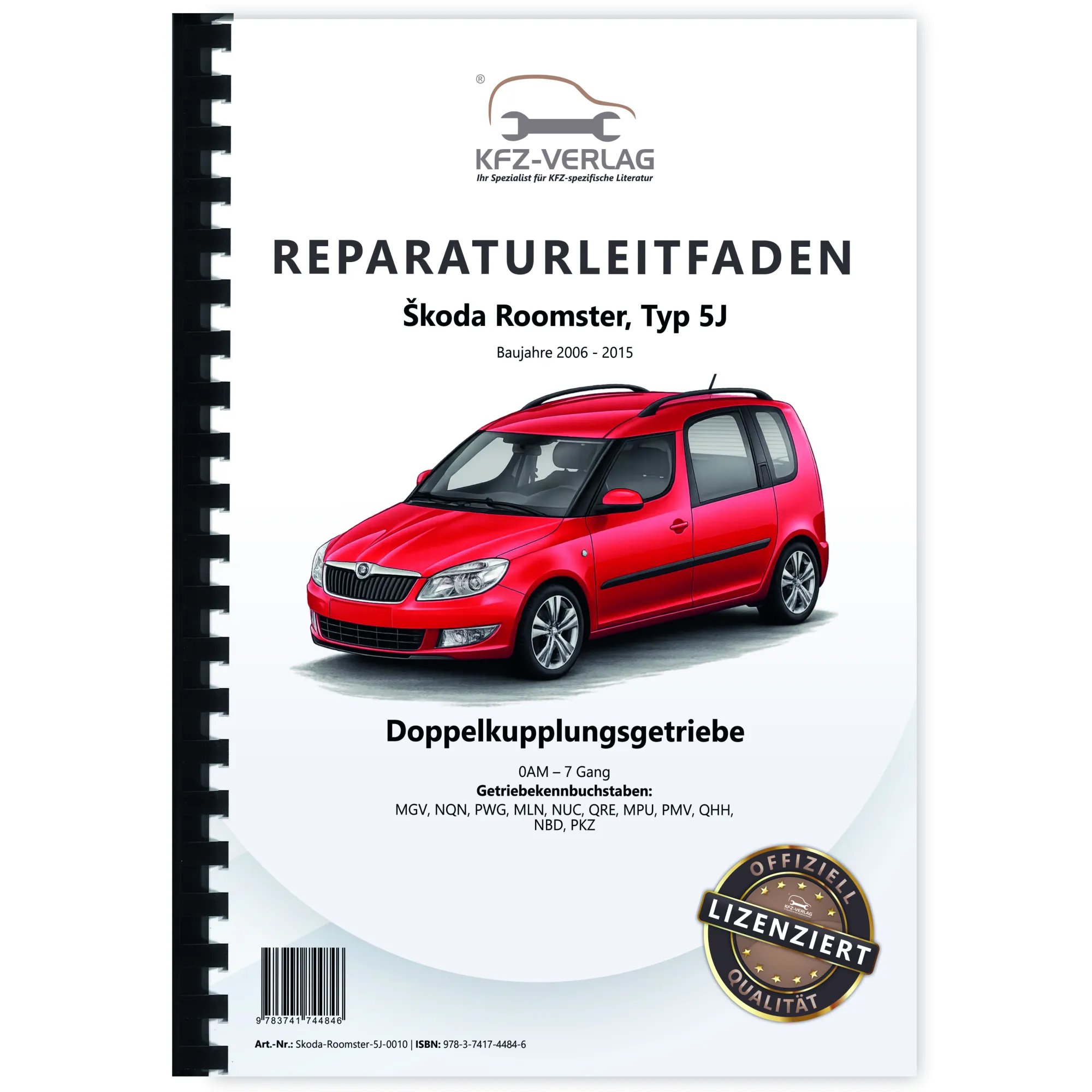 SKODA Roomster 5J (06-15) 7 Gang Automatikgetriebe DKG 0AM Reparaturanleitung