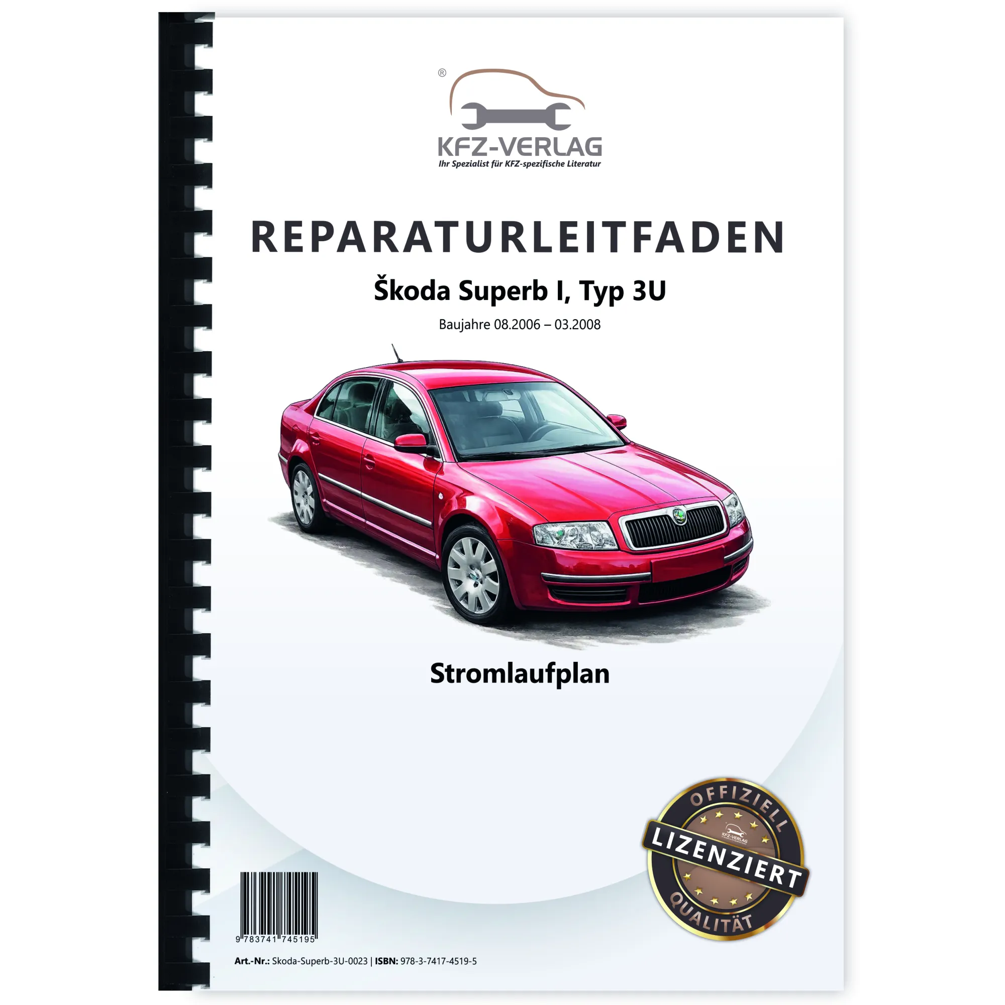 SKODA Superb I 3U 2006-2008 Schaltplan Stromlaufplan Verkabelung Elektrik Pläne