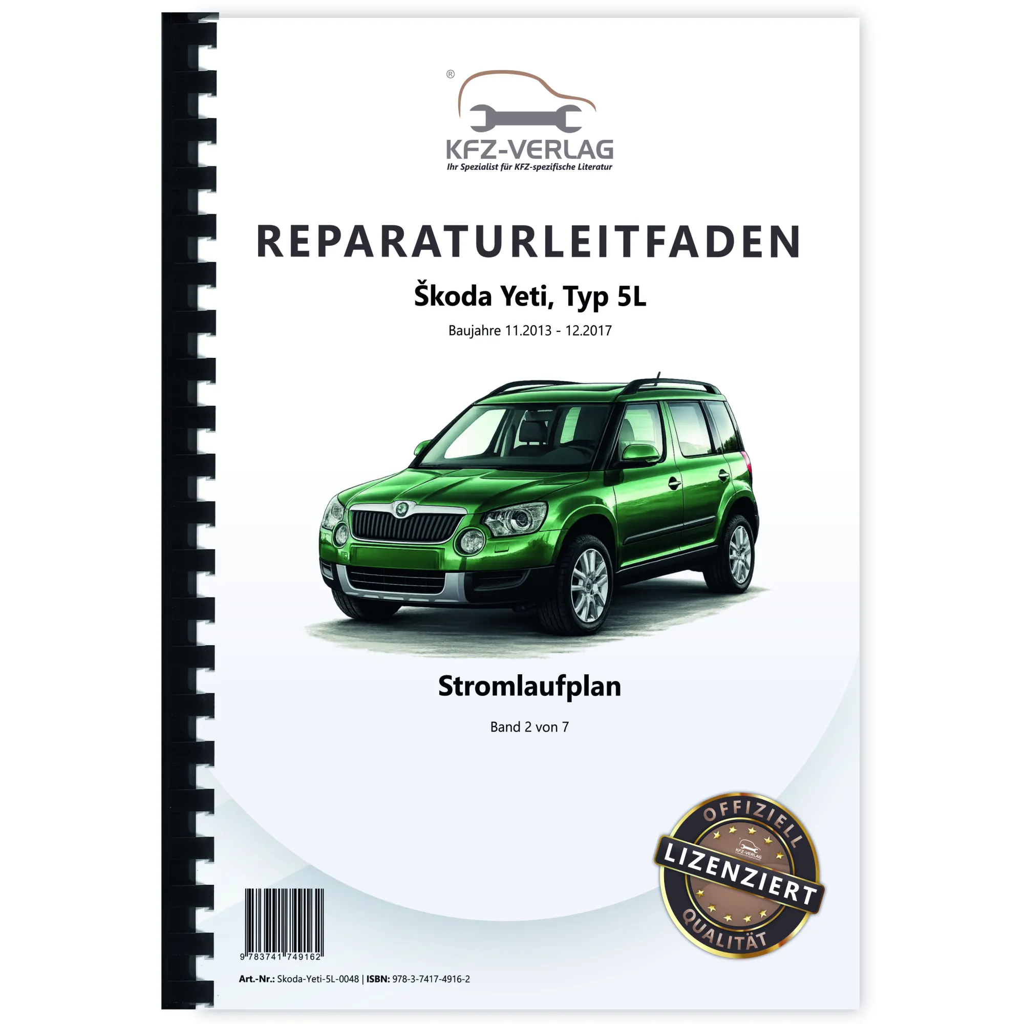 Skoda Yeti 5L (13-17) Elektrik Pläne Schaltplan Stromlaufplan Verkabelung Band 2
