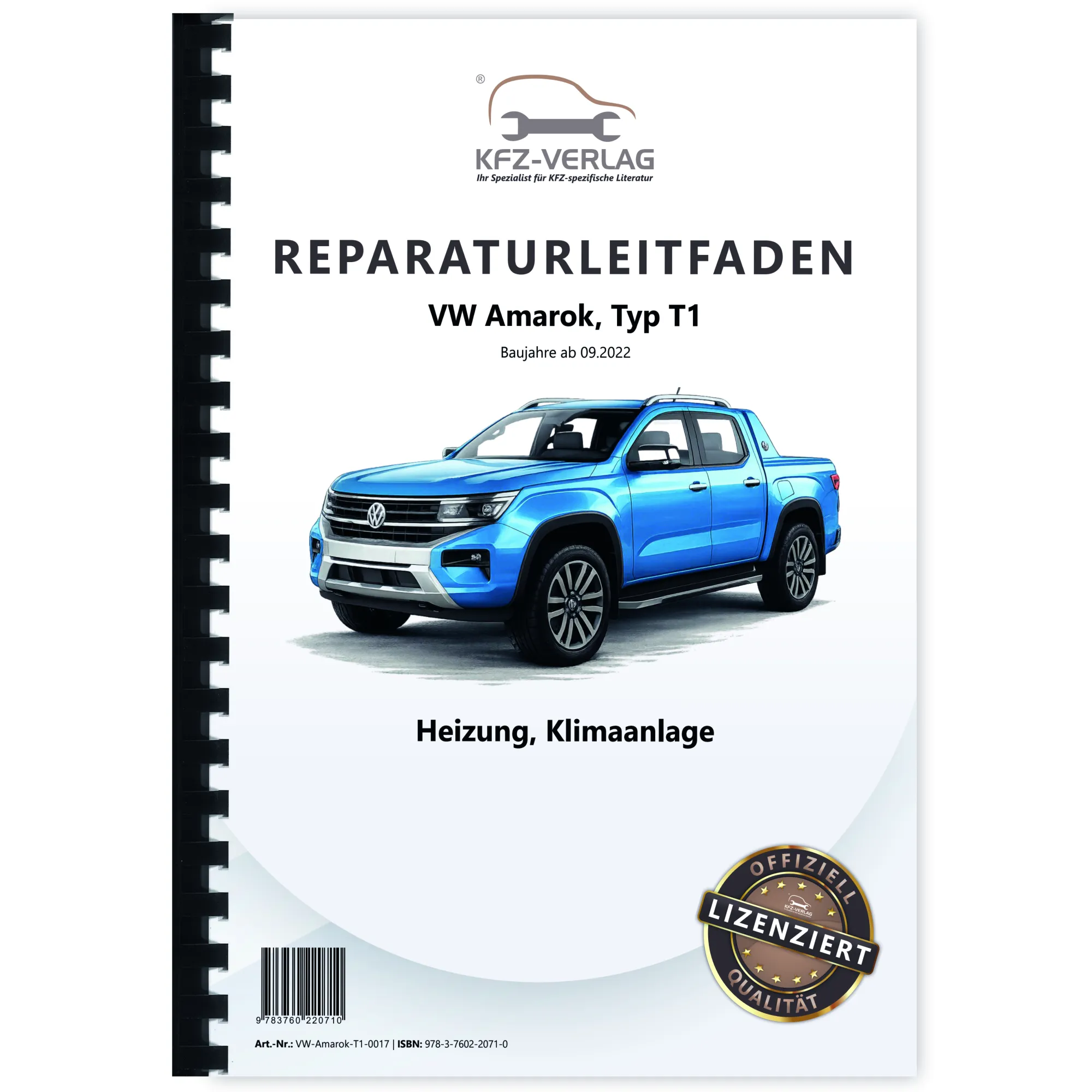 VW Amarok Typ T1 ab 2022 Heizung Lüftung Klimaanlage Reparaturanleitung