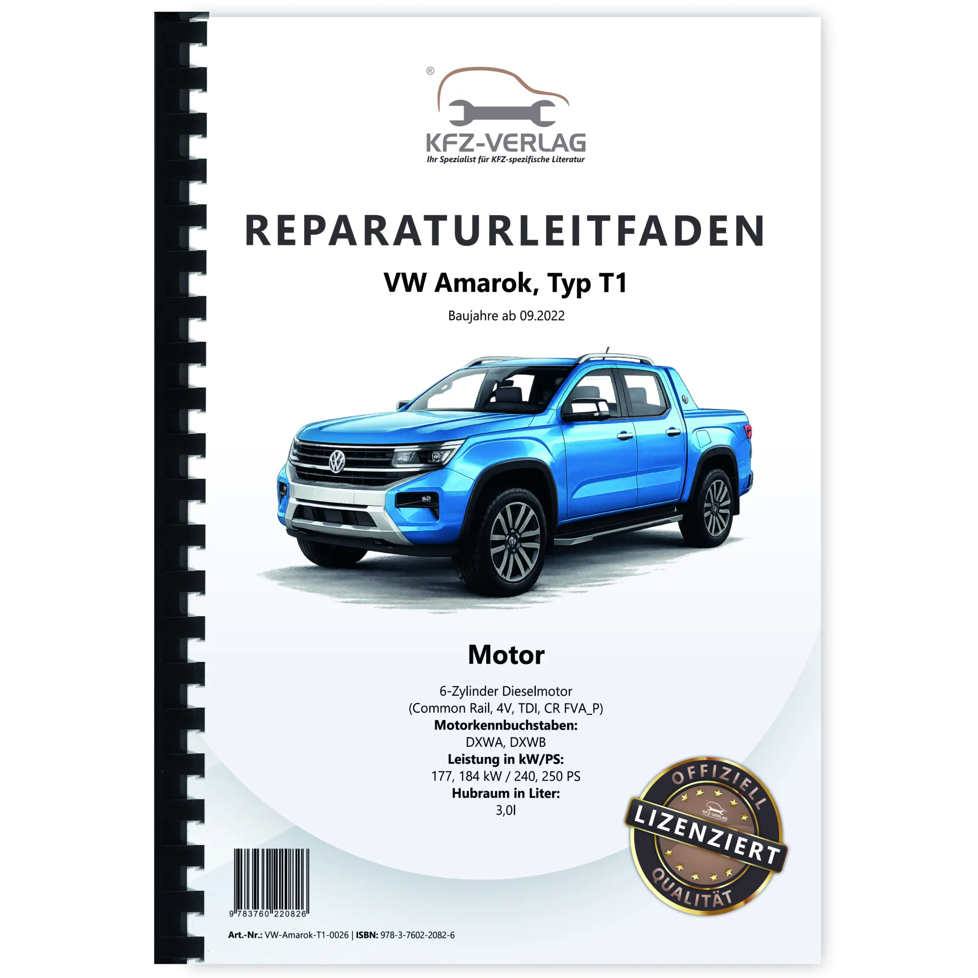 VW Amarok Typ T1 ab 2022 6-Zyl. Dieselmotor 3,0l 240-250 PS Reparaturanleitung