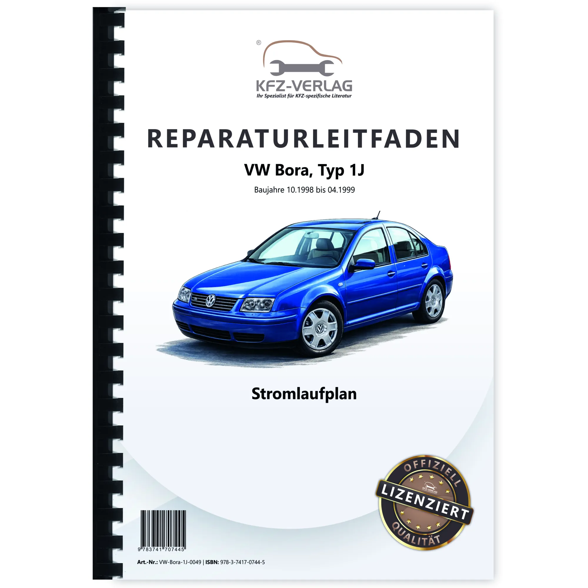 VW Bora Typ 1J 1998-1999 Schaltplan Stromlaufplan Verkabelung Elektrik Pläne