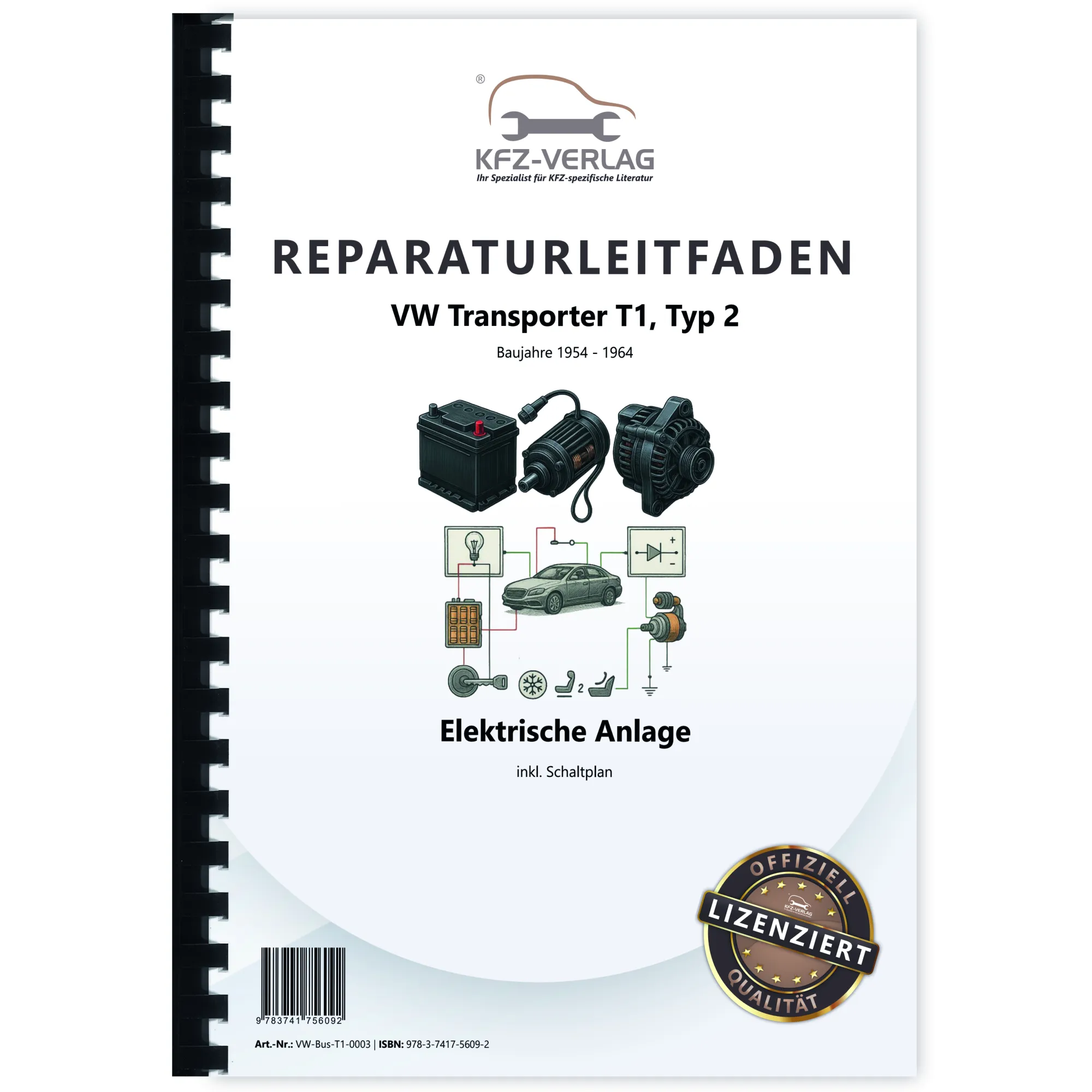 VW Transporter T1 1954-1964 Elektrische Anlage Stromlaufplan Elektrik Pläne