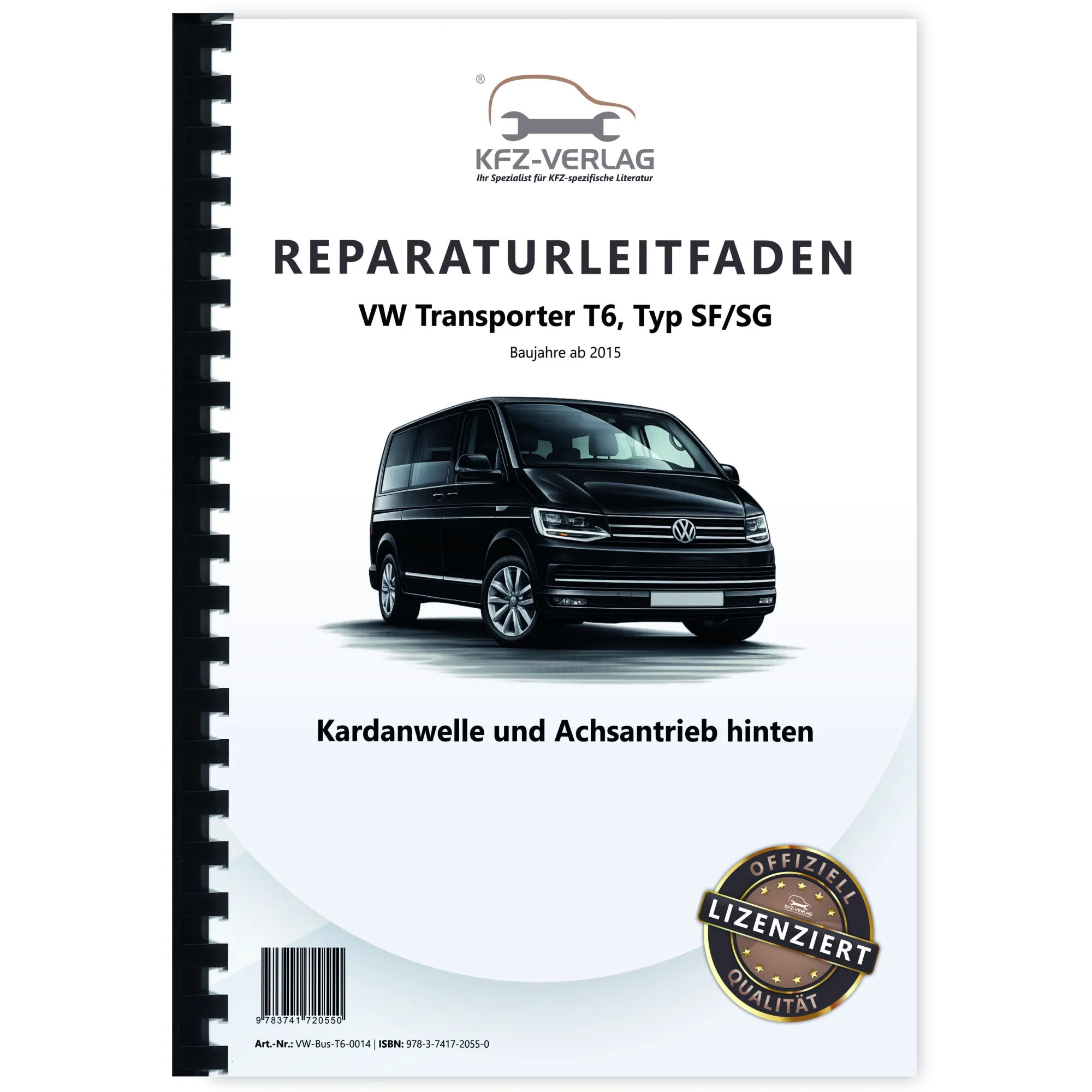 VW Transporter T6 ab 2015 Kardanwelle Achsantrieb hinten Reparaturanleitung