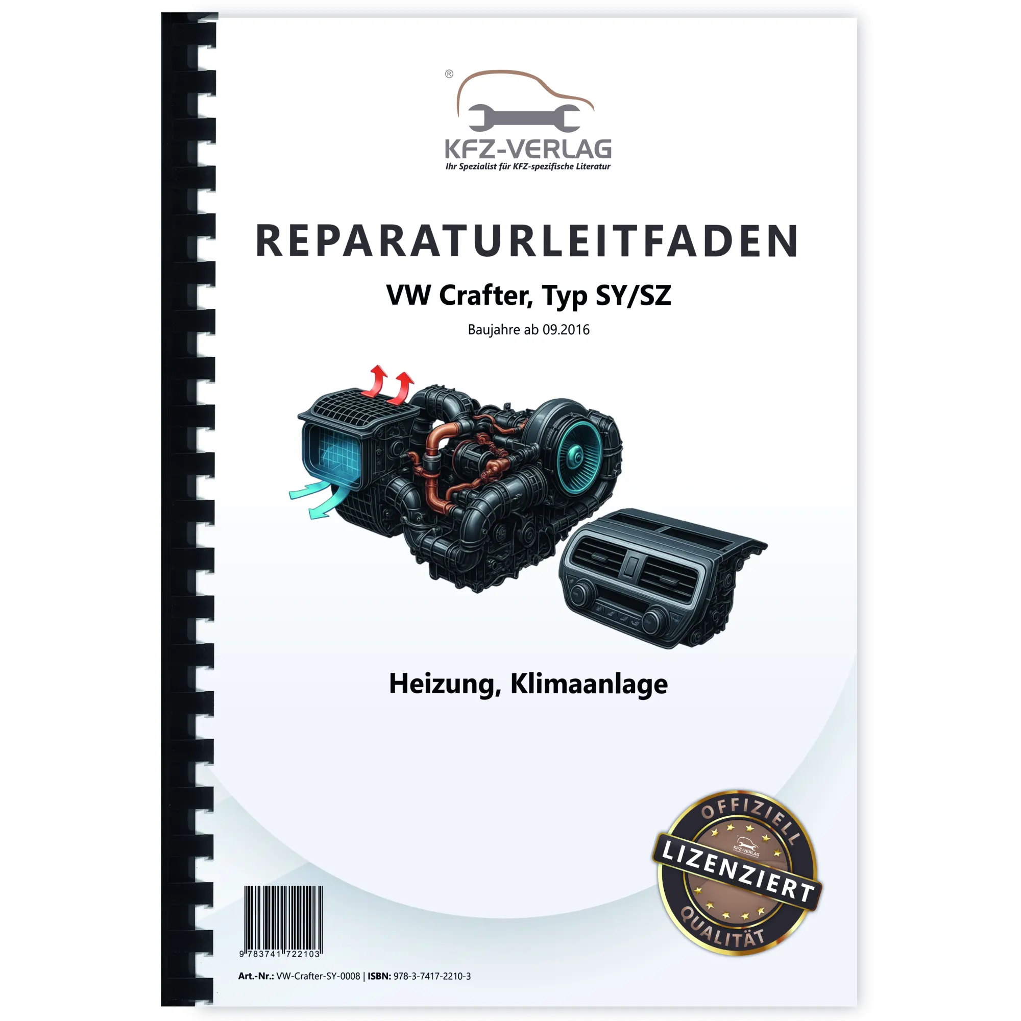 VW Crafter Typ SY SZ ab 2016 Heizung Lüftung Klimaanlage Reparaturanleitung