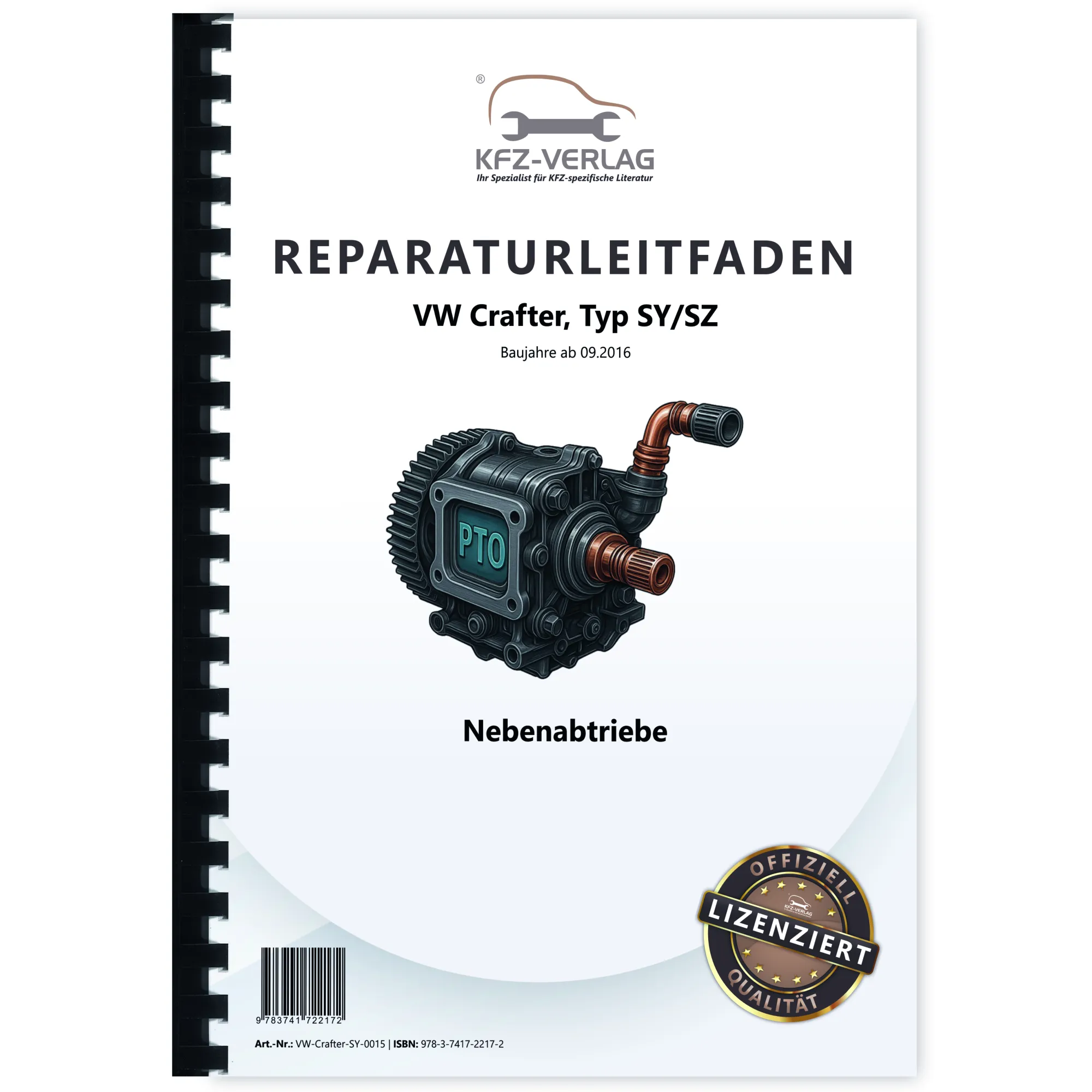 VW Crafter Typ SY SZ ab 2016 Nebenabtriebe Getriebe Reparaturanleitung
