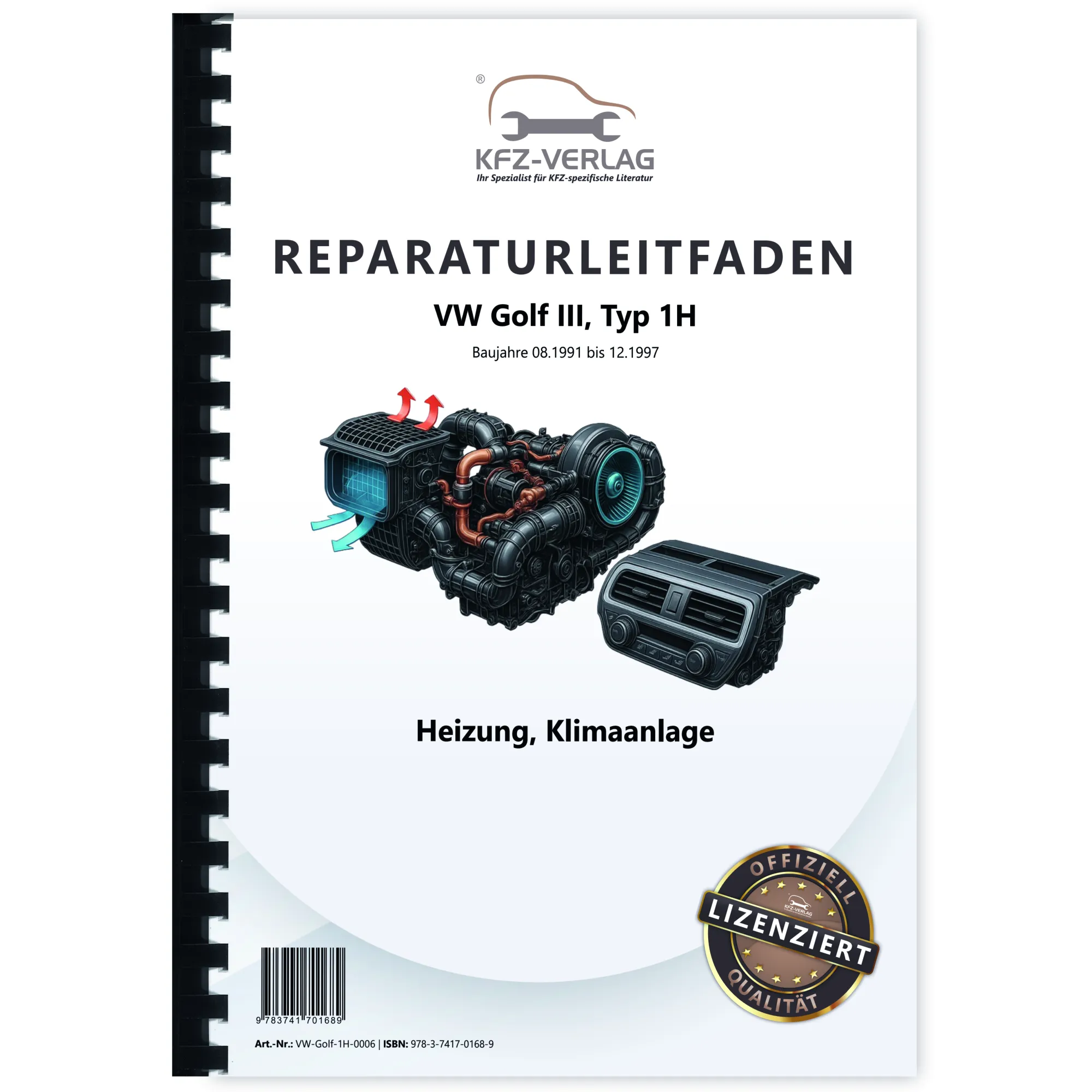 VW Golf 3 Typ 1H 1991-1997 Heizung Lüftung Klimaanlage Reparaturanleitung