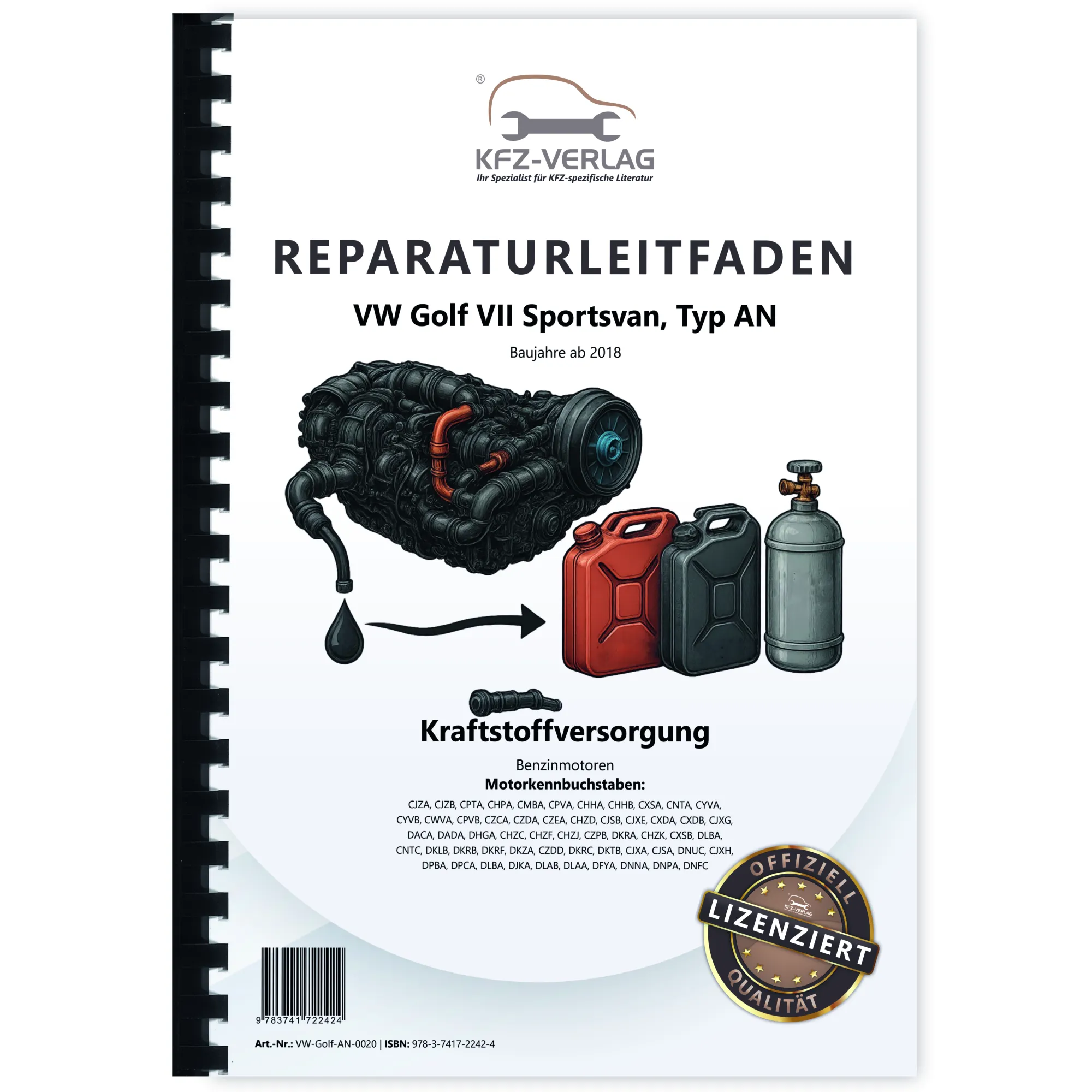 VW Golf 7 Sportsvan (18>) Kraftstoffversorgung Benzinmotoren Reparaturanleitung