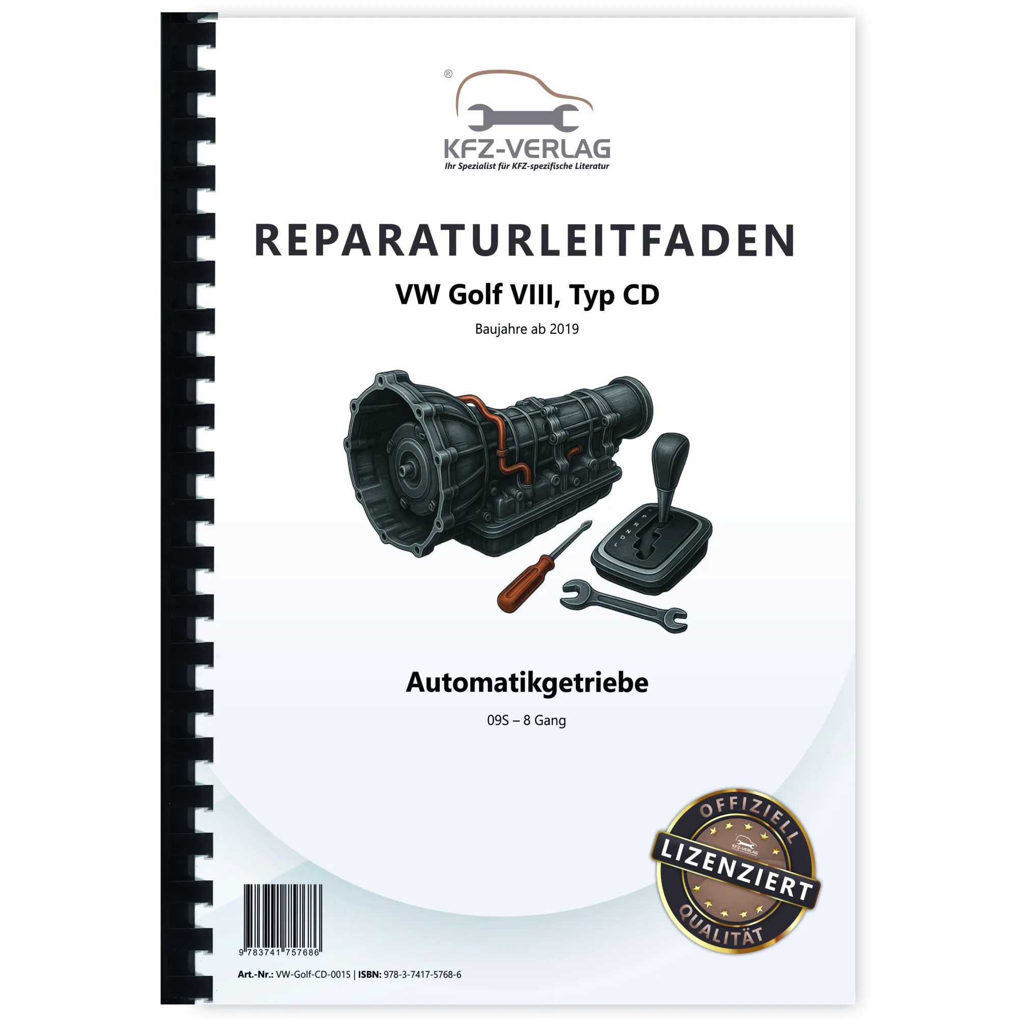 VW Golf 8 Typ CD ab 2019 8 Gang Automatikgetriebe 09S Reparaturanleitung